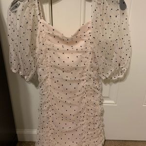 Elegant slim V neck mini dress